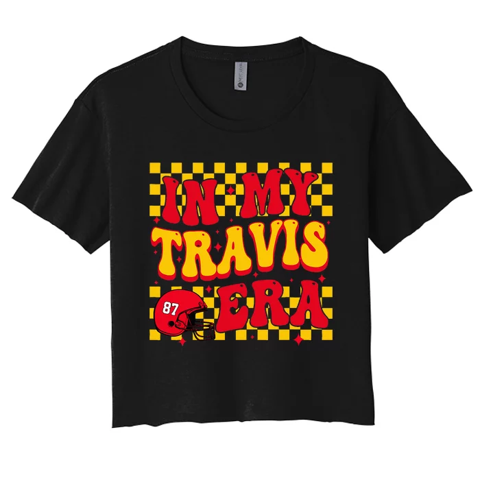 In My Travis Era Retro Groovy Retro Women's Crop Top Tee