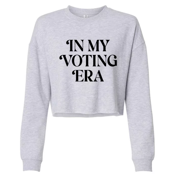 In My Voting Era Usa Flag 2024 Election Cropped Pullover Crew