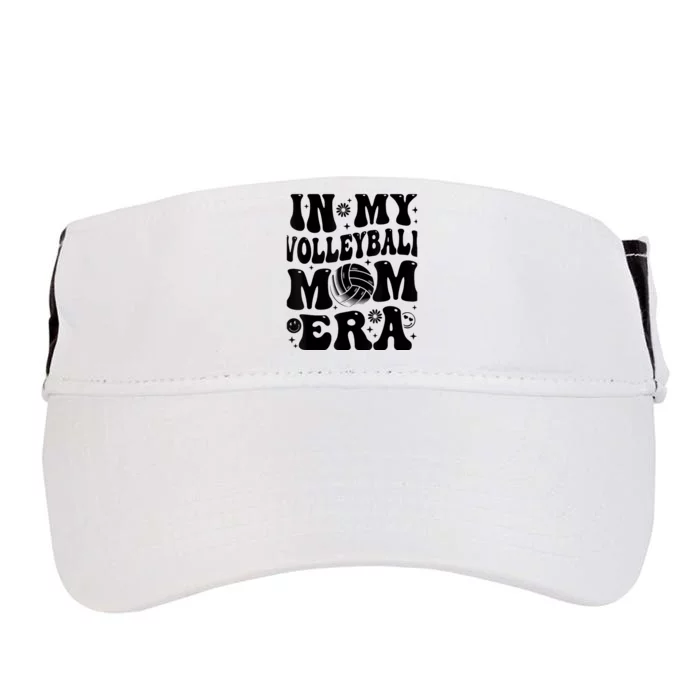 In My Volleyball Mom Era Retro Groovy Sports Mom For Wo Adult Drive Performance Visor