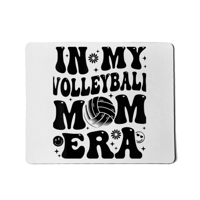 In My Volleyball Mom Era Retro Groovy Sports Mom For Wo Mousepad