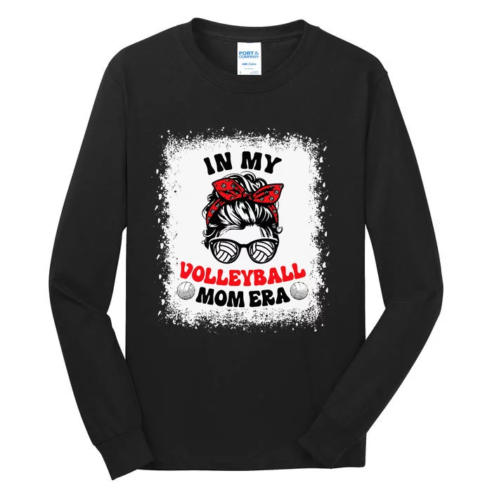 In My Volleyball Mom Era Groovy Ballmom Mama Mothers Tall Long Sleeve T-Shirt