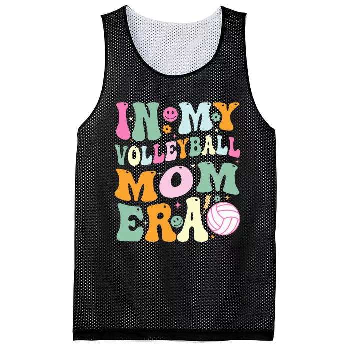 In My Volleyball Mom Era Funny Mama Mothers Day Groovy Mesh Reversible Basketball Jersey Tank