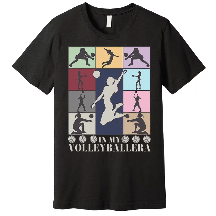 In My Volleyball Era Retro Vintage Volleyball Sport Game Day Premium T-Shirt