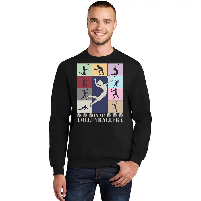 In My Volleyball Era Retro Vintage Volleyball Sport Game Day Tall Sweatshirt