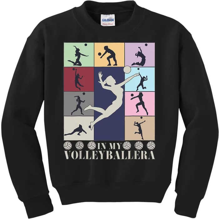 In My Volleyball Era Retro Vintage Volleyball Sport Game Day Kids Sweatshirt