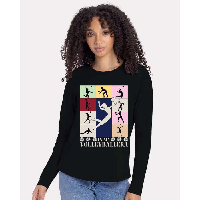 In My Volleyball Era Retro Vintage Volleyball Sport Game Day Womens Cotton Relaxed Long Sleeve T-Shirt