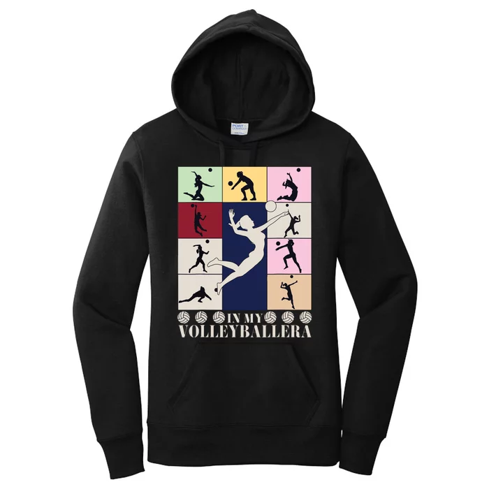 In My Volleyball Era Retro Vintage Volleyball Sport Game Day Women's Pullover Hoodie