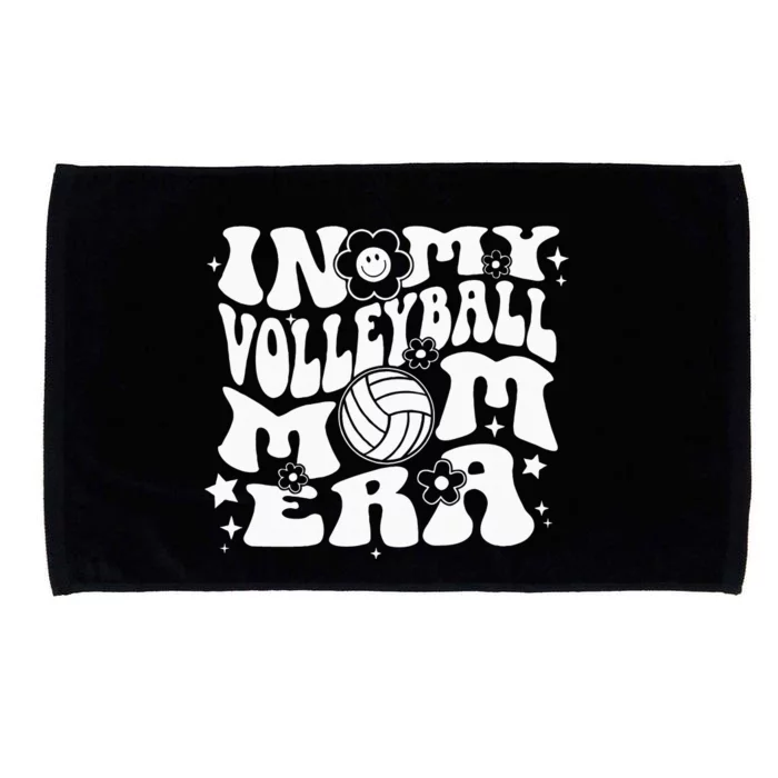 In My Volleyball Mom Era Groovy Sports Parent Volleyball Microfiber Hand Towel