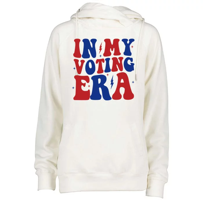 In My Voting Era Retro Election Womens Funnel Neck Pullover Hood