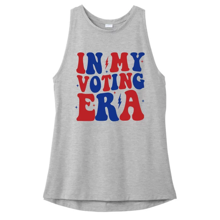 In My Voting Era Retro Election Ladies Tri-Blend Wicking Tank