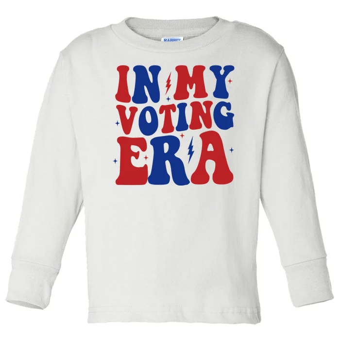 In My Voting Era Retro Election Toddler Long Sleeve Shirt