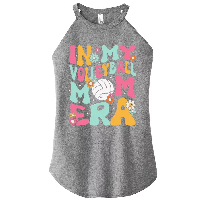 In My Volleyball Mom Era Game Day Cute Retro Volleyball Mama Women’s Perfect Tri Rocker Tank