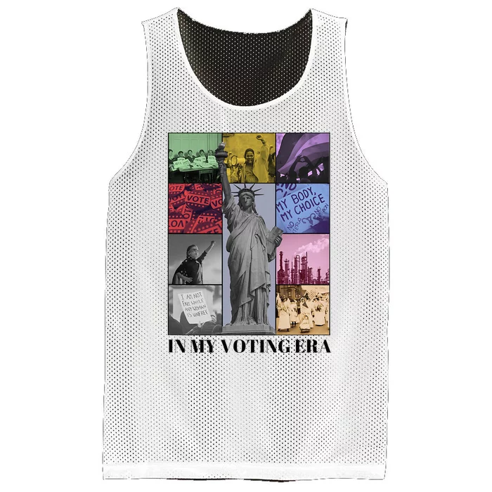 In My Voting Era Presidential Election 2024 Harris Walz Mesh Reversible Basketball Jersey Tank