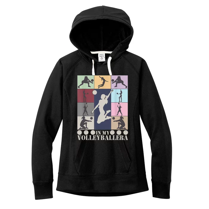 In My Volleyball Era Retro Vintage Volleyball Sport Game Day Women's Fleece Hoodie