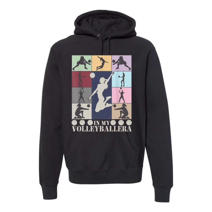 In My Volleyball Era Retro Vintage Volleyball Sport Game Day Premium Hoodie