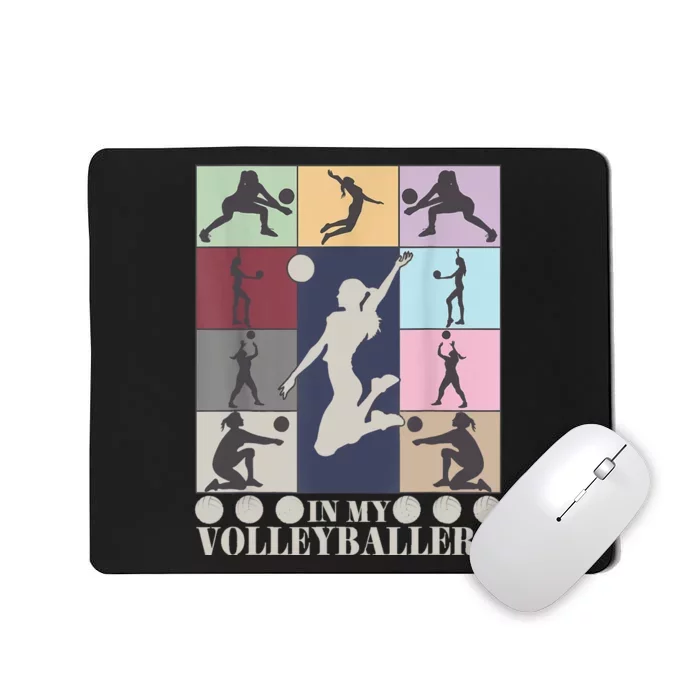 In My Volleyball Era Retro Vintage Volleyball Sport Game Day Mousepad