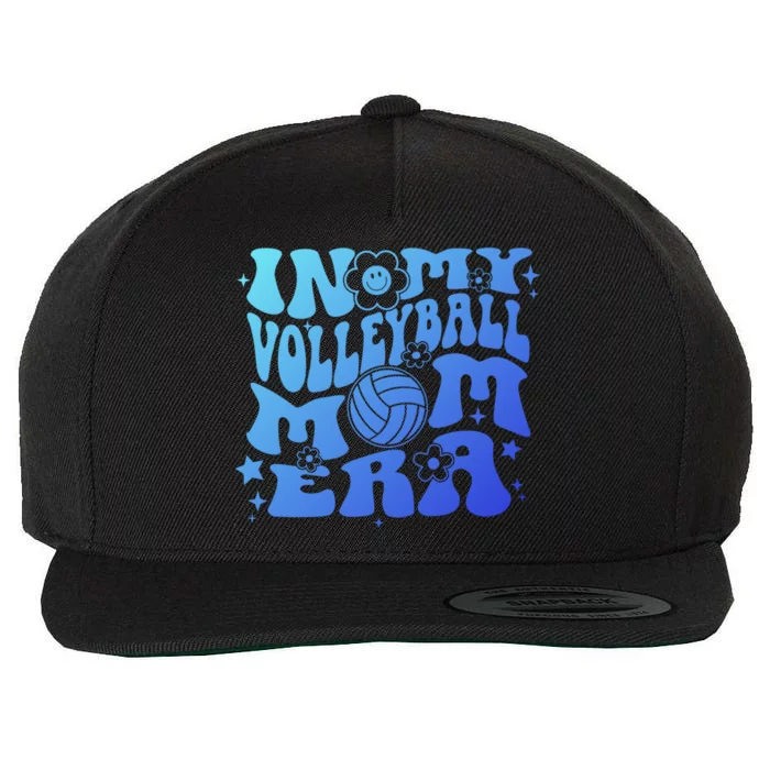 In My Volleyball Mom Era Groovy Sports Parent Volleyball Gift Wool Snapback Cap