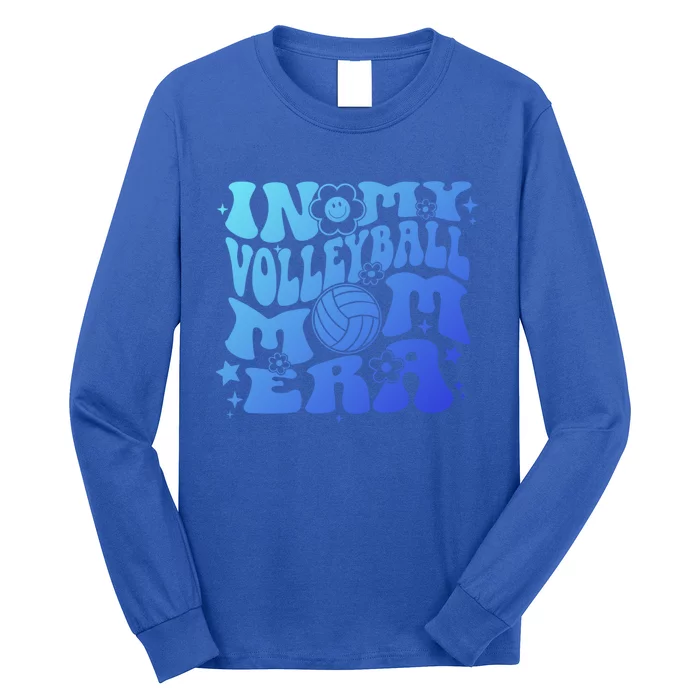 In My Volleyball Mom Era Groovy Sports Parent Volleyball Gift Long Sleeve Shirt