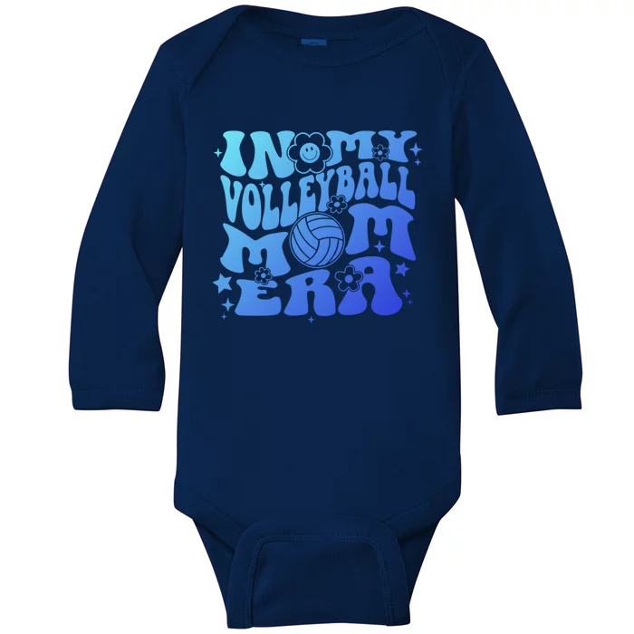 In My Volleyball Mom Era Groovy Sports Parent Volleyball Gift Baby Long Sleeve Bodysuit