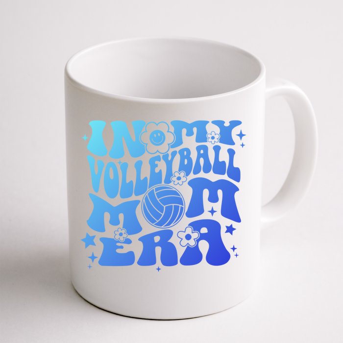 In My Volleyball Mom Era Groovy Sports Parent Volleyball Gift Front & Back Coffee Mug