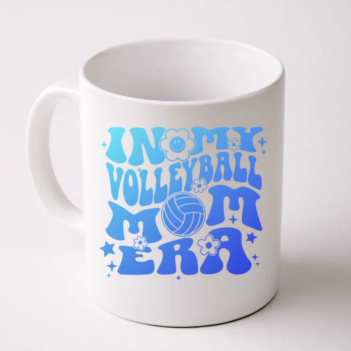 In My Volleyball Mom Era Groovy Sports Parent Volleyball Gift Front & Back Coffee Mug