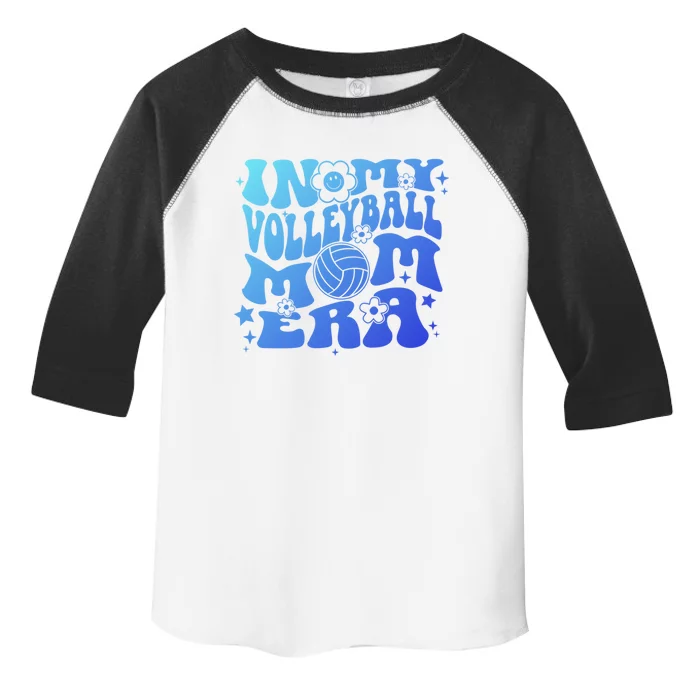 In My Volleyball Mom Era Groovy Sports Parent Volleyball Gift Toddler Fine Jersey T-Shirt