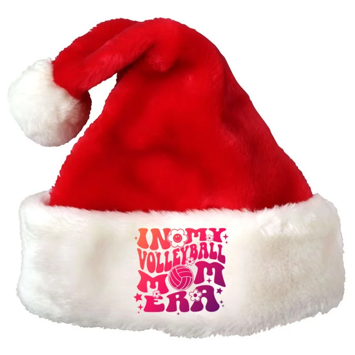 In My Volleyball Mom Era Groovy Sports Parent Volleyball Gift Premium Christmas Santa Hat