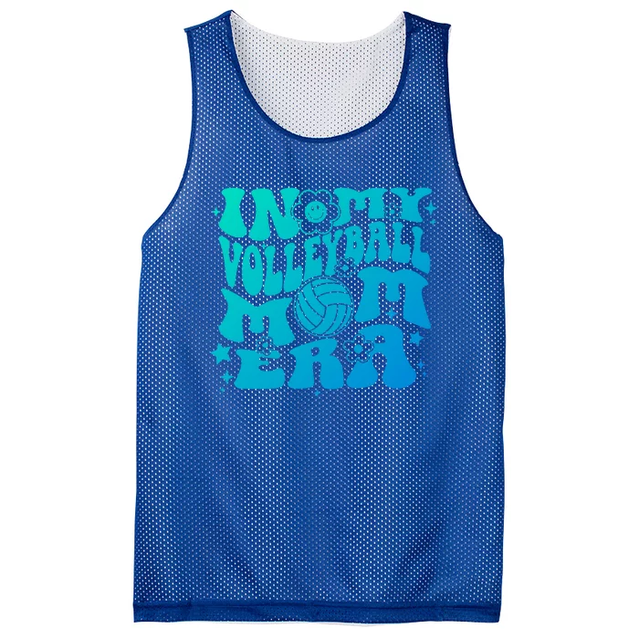 In My Volleyball Mom Era Groovy Sports Parent Volleyball Gift Mesh Reversible Basketball Jersey Tank