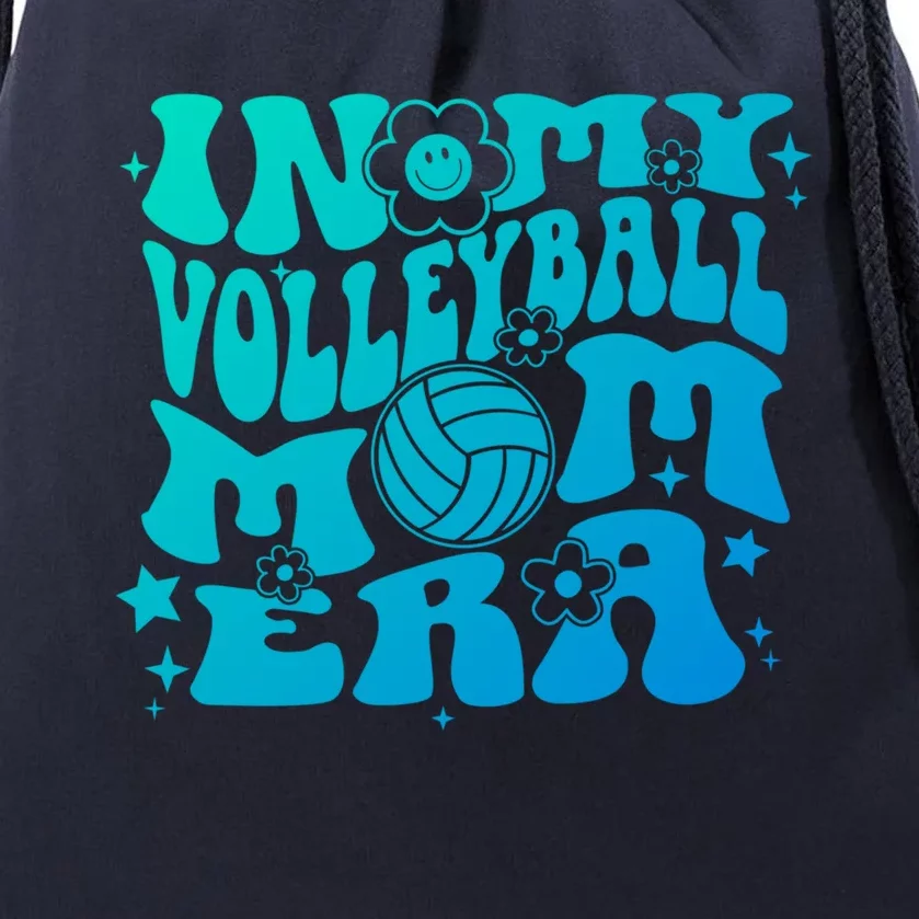 In My Volleyball Mom Era Groovy Sports Parent Volleyball Gift Drawstring Bag