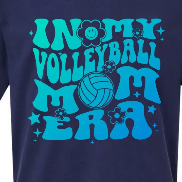 In My Volleyball Mom Era Groovy Sports Parent Volleyball Gift Sueded Cloud Jersey T-Shirt