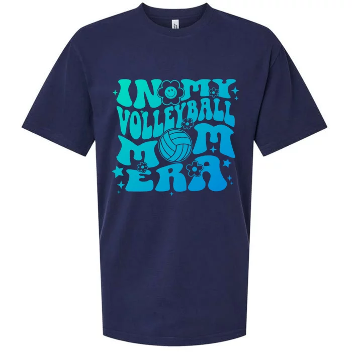 In My Volleyball Mom Era Groovy Sports Parent Volleyball Gift Sueded Cloud Jersey T-Shirt