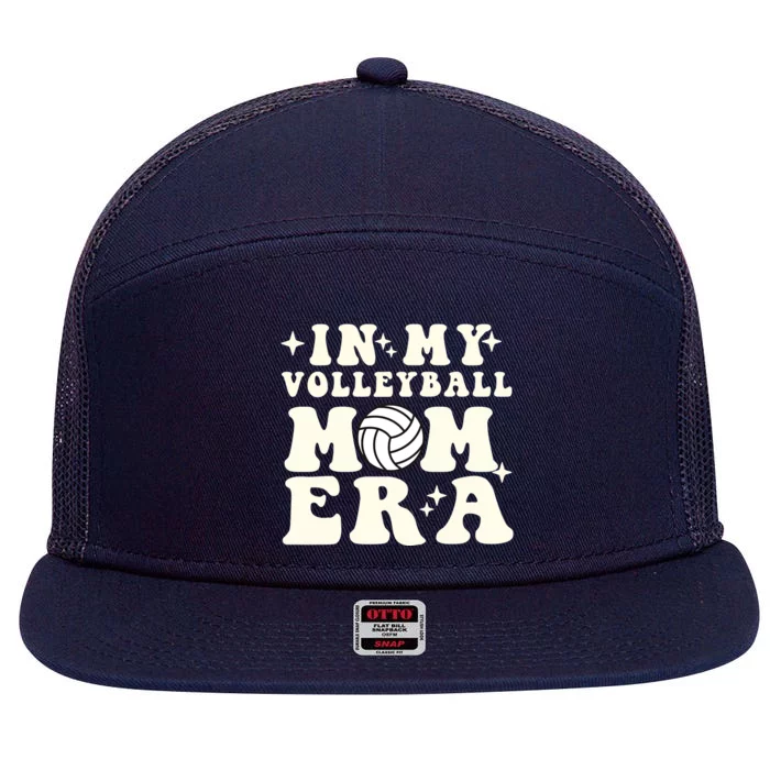 In My Volleyball Mom Era 7 Panel Mesh Trucker Snapback Hat