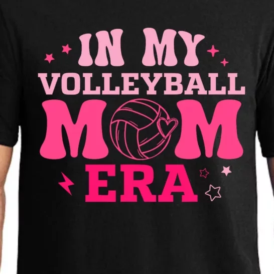 In My Volleyball Mom Era Groovy Volleyball Sport Player Pajama Set