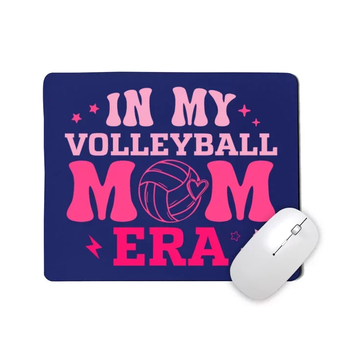 In My Volleyball Mom Era Groovy Volleyball Sport Player Mousepad