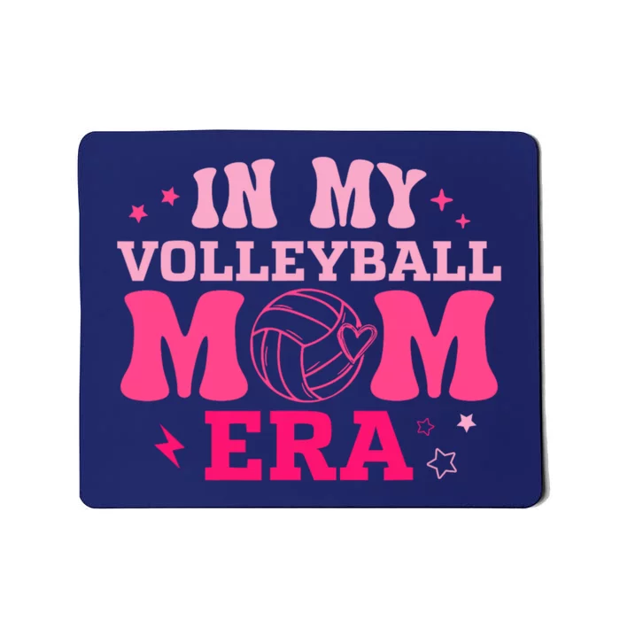 In My Volleyball Mom Era Groovy Volleyball Sport Player Mousepad