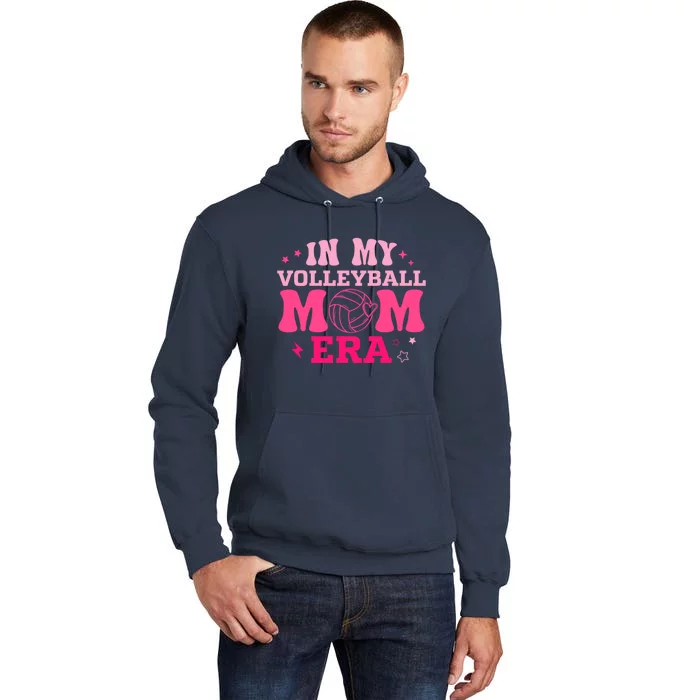 In My Volleyball Mom Era Groovy Volleyball Sport Player Tall Hoodie