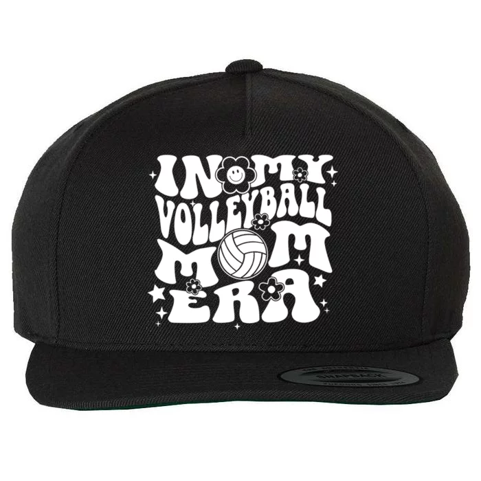 In My Volleyball Mom Era Groovy Sports Parent Volleyball Meaningful Gift Wool Snapback Cap