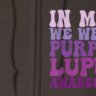 In May We Wear Purple Lupus Awareness Month Groovy Full Zip Hoodie