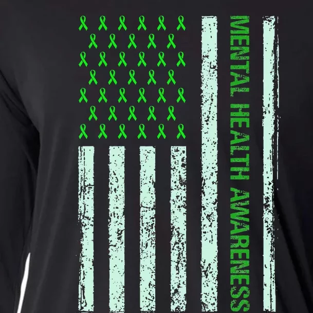 In May We Wear Green Mental Health Awareness Month Cooling Performance Long Sleeve Crew