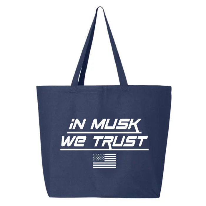 In Musk We Trust USA Flag Elon Funny 25L Jumbo Tote