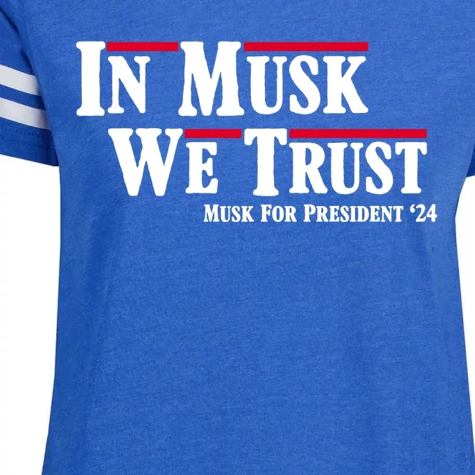 In Musk We Trust Musk For President 2024 Enza Ladies Jersey Football T-Shirt