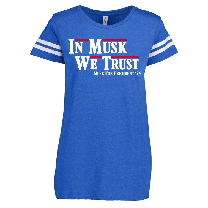 In Musk We Trust Musk For President 2024 Enza Ladies Jersey Football T-Shirt