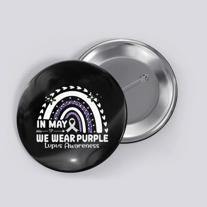 In May We Wear Purple Lupus Awareness Month ribbon Button