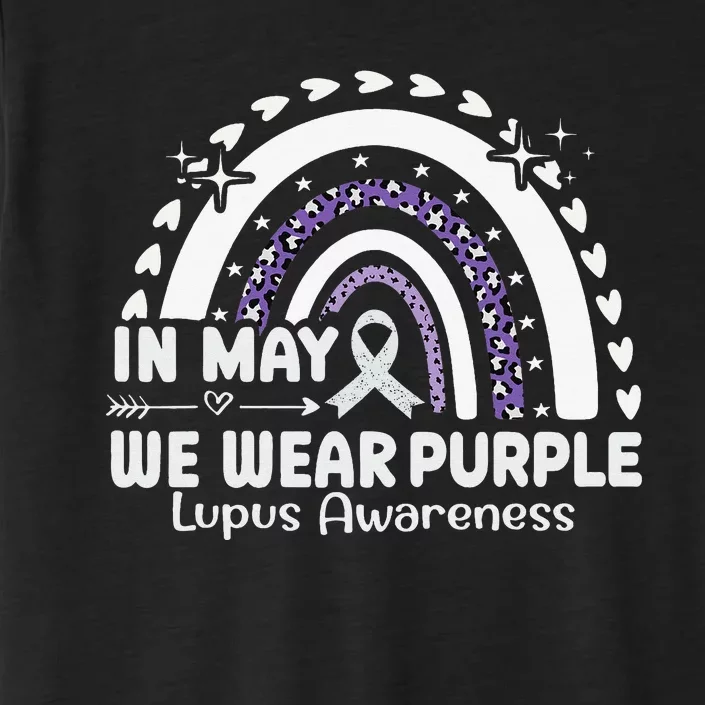 In May We Wear Purple Lupus Awareness Month ribbon ChromaSoft Performance T-Shirt