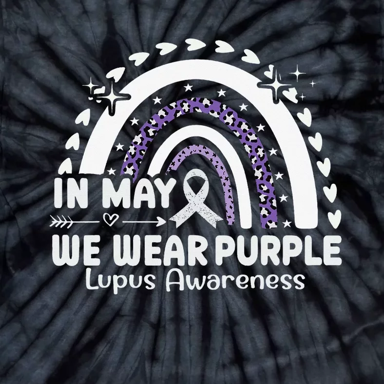 In May We Wear Purple Lupus Awareness Month ribbon Tie-Dye T-Shirt