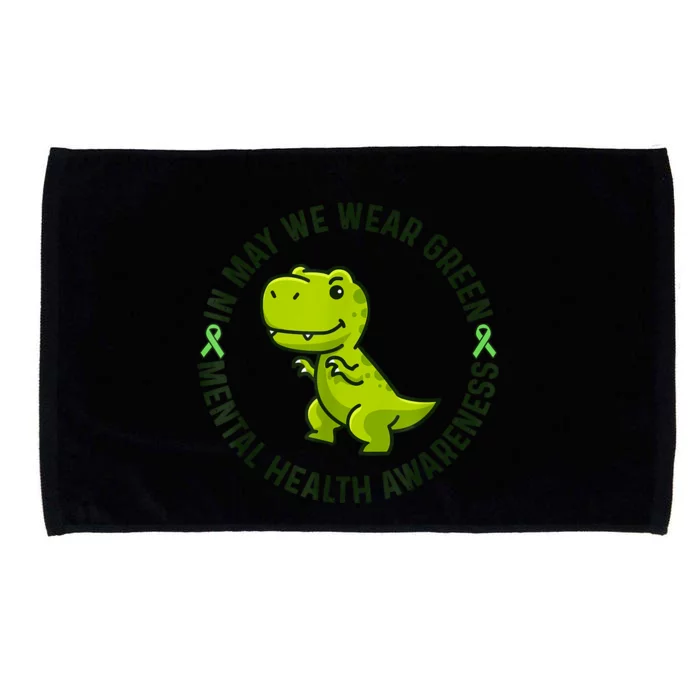 In May We Wear Green For Mental Health Awareness Month Microfiber Hand Towel