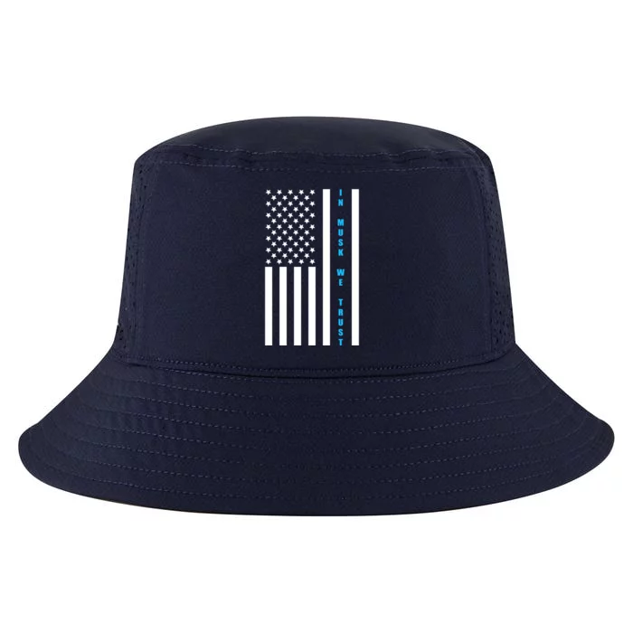 In Musk We Trust USA United States Flag Elon Funny Cool Comfort Performance Bucket Hat