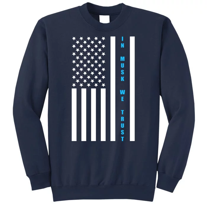 In Musk We Trust USA United States Flag Elon Funny Sweatshirt