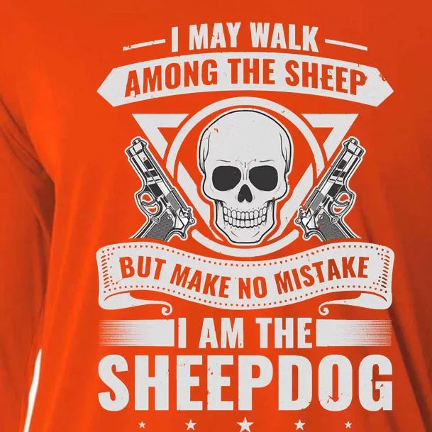 I May Walk Among The Sheepdog Police Officer Cop Cooling Performance Long Sleeve Crew