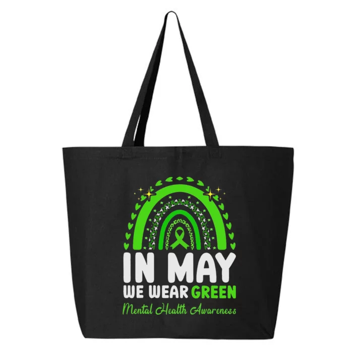 In May We Wear Green Mental Health Awareness 25L Jumbo Tote